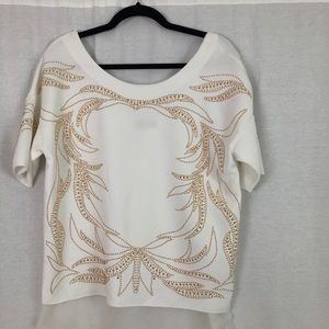 Zara | w&b collection gold bead Festive Blouse